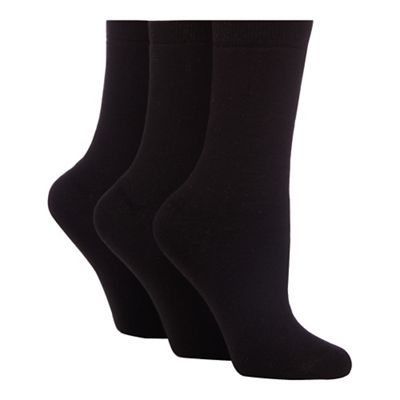Pack of three black chunky thermal socks